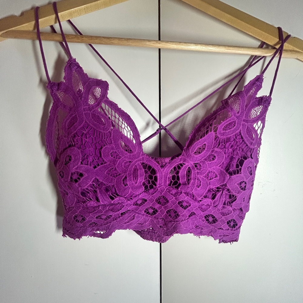 Free People Purple Lace Bralette